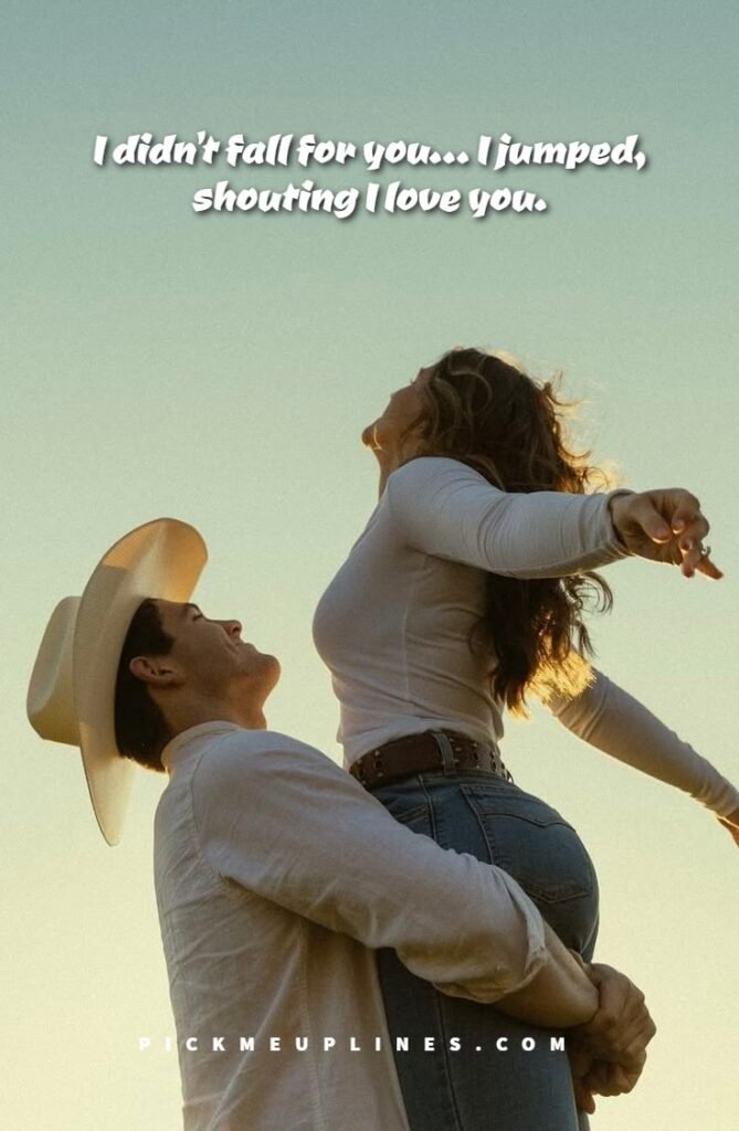 Cute text message showing I Love You Pick Up Lines on phone screen