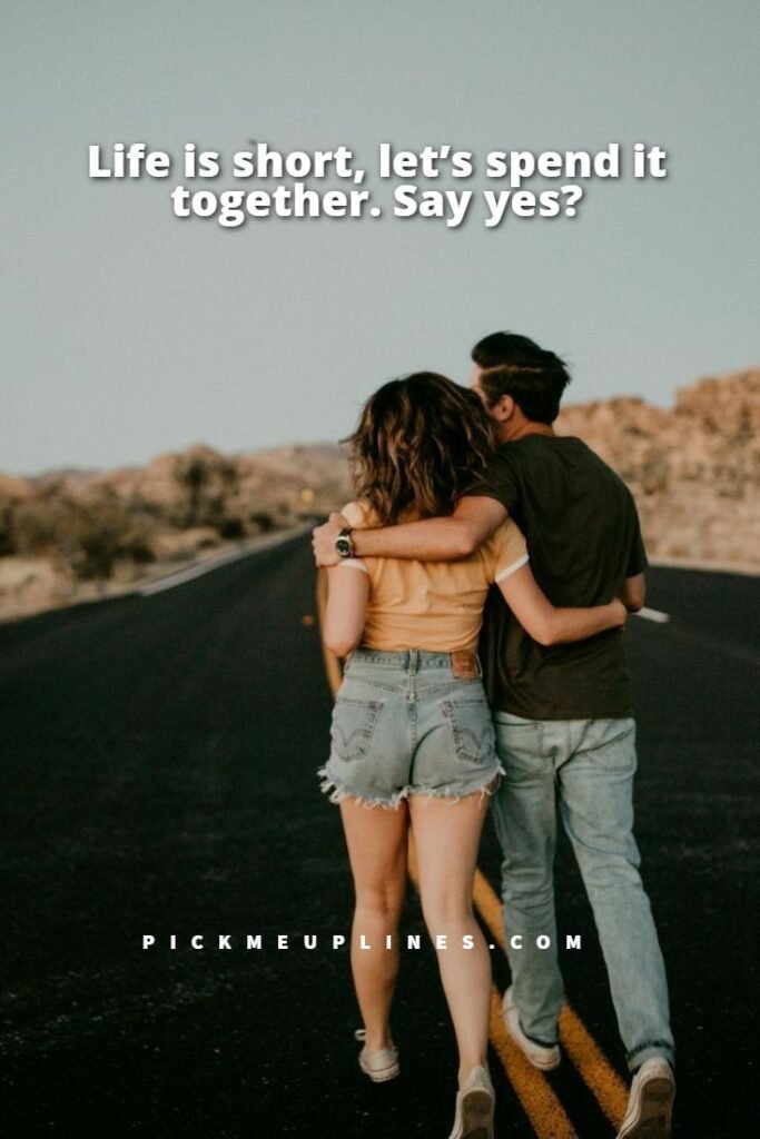 Texting app interface with creative I Love You Pick Up Lines