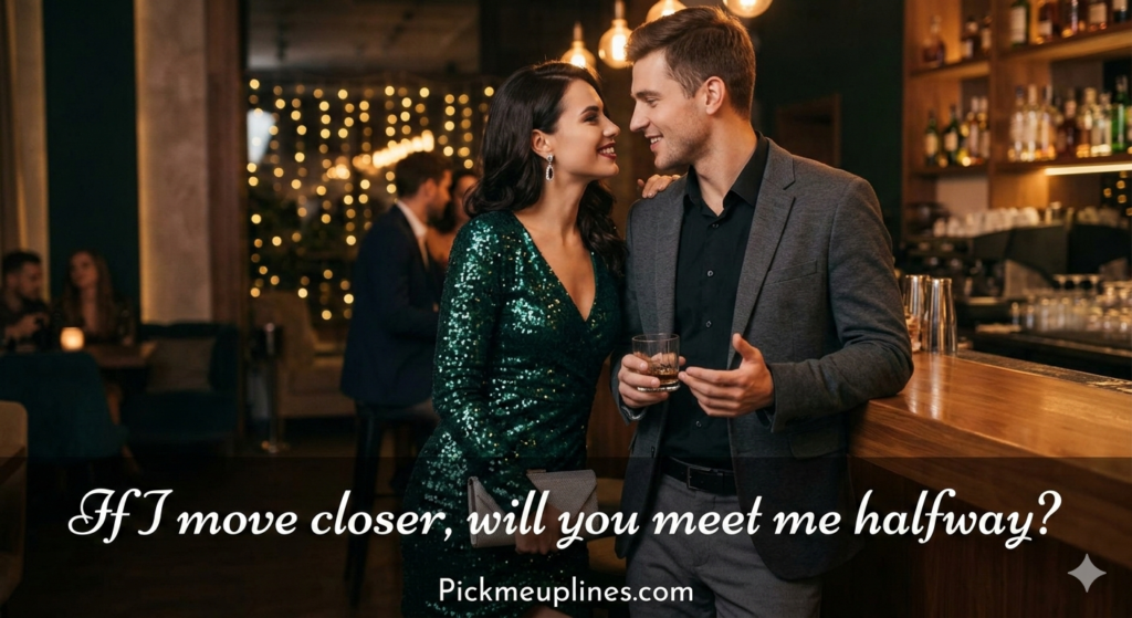 Girlfriend blushing after kiss request
