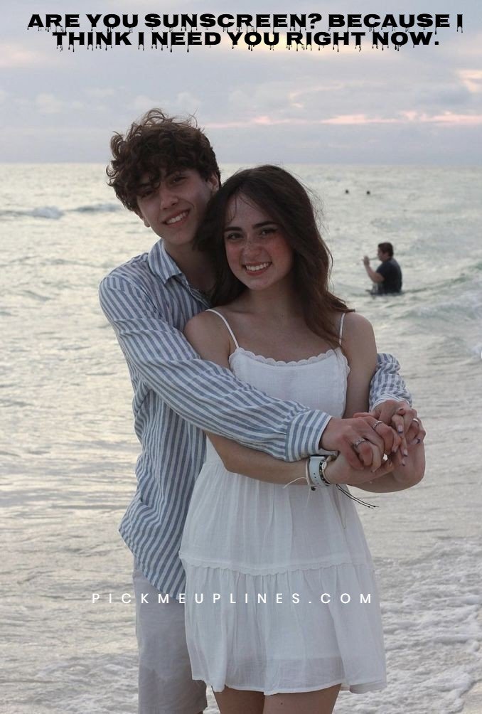 sunscreen funny pickup lines
