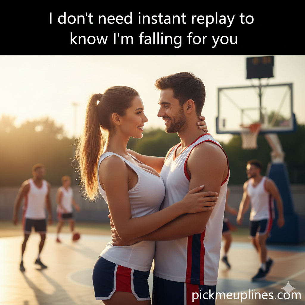 Pickup lines basketball social post