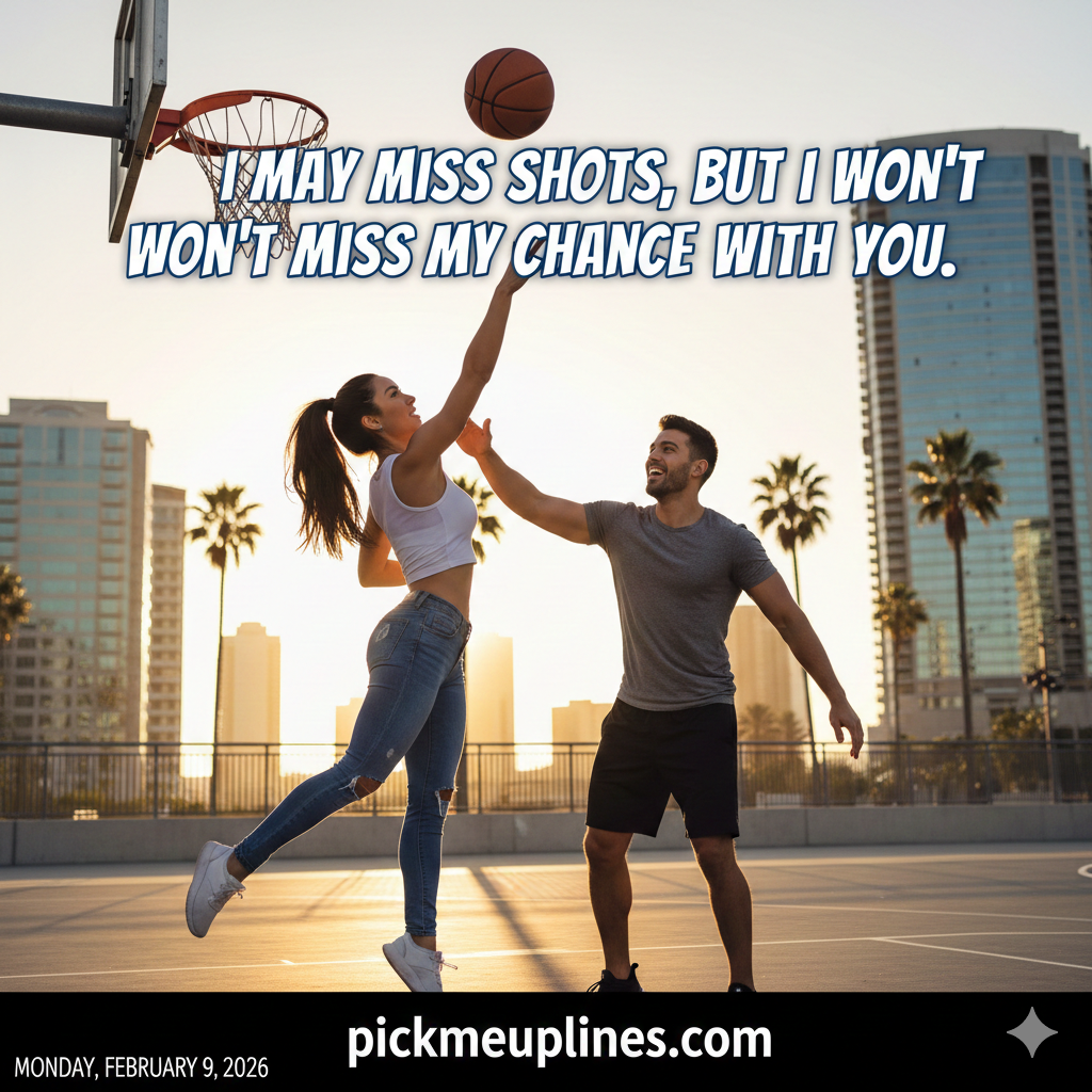 Best basketball pickup lines graphic