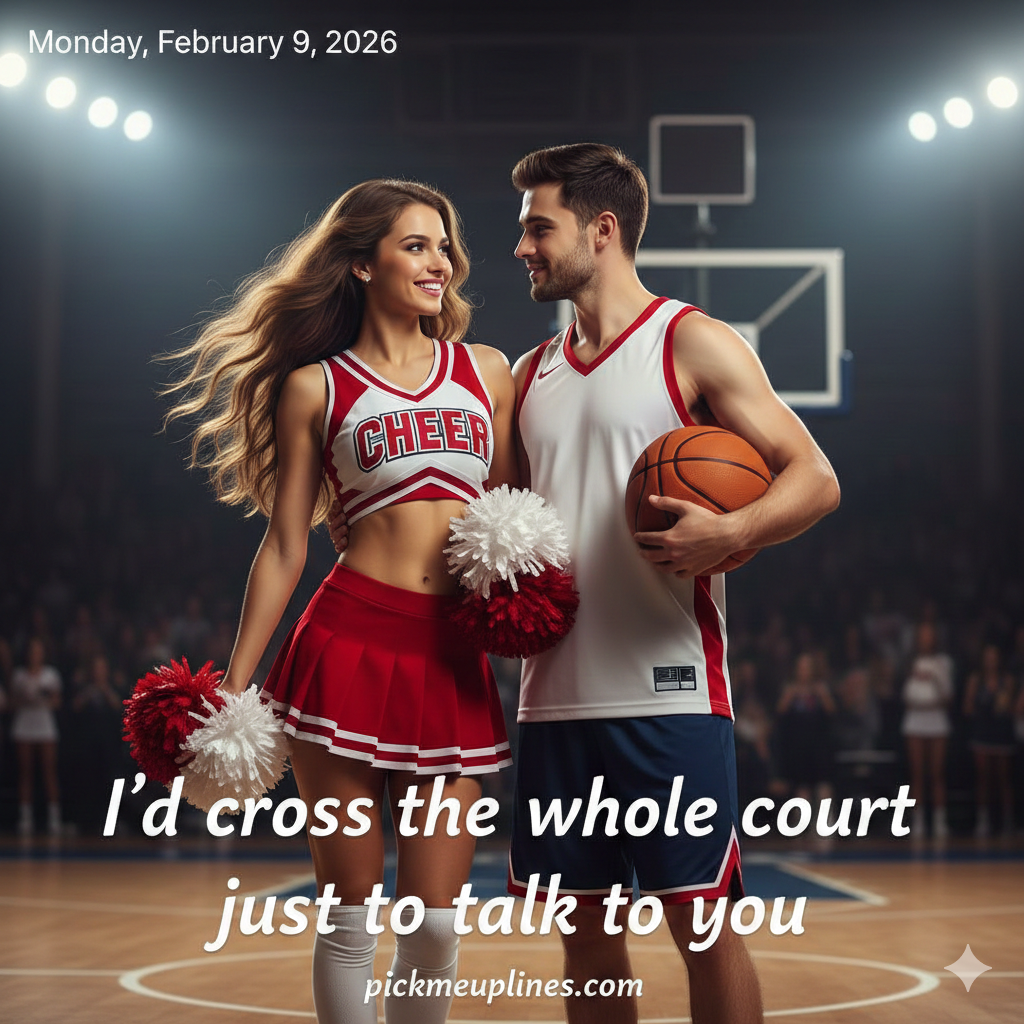 Basketball related pickup lines image