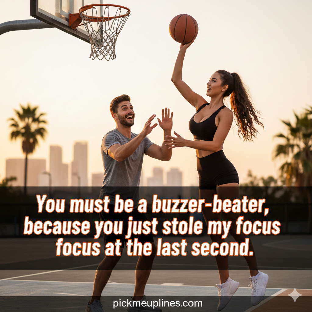 Basketball pickup lines text graphic