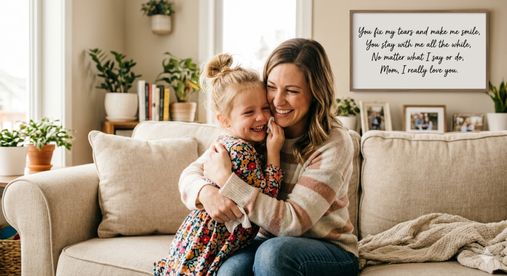 cute i love you mom quote image