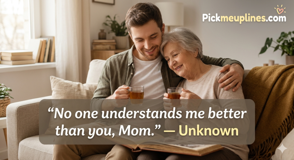 “family love candid moment with mom”