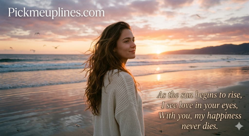 romantic sunrise love message for her